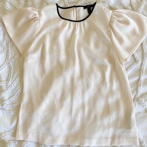 J.Crew ivory satin shirt